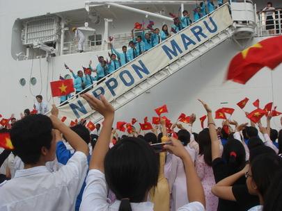 នាវាយុវជនអាស៊ី-អាគ្នេយ៍ Fuji Maru បានចាកចេញពីកំពូង់ផែរ Sai Gon